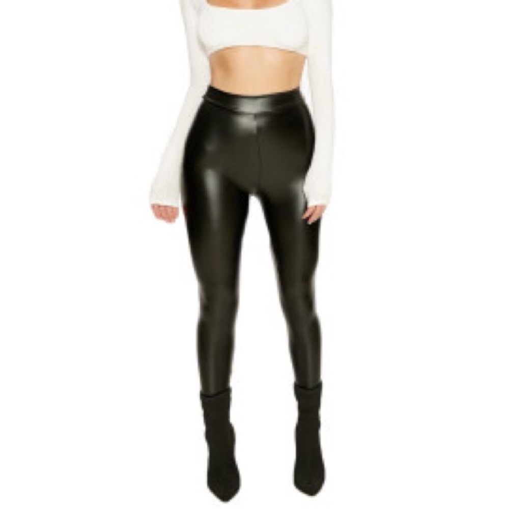 Naked Wardrobe Leather Leggings